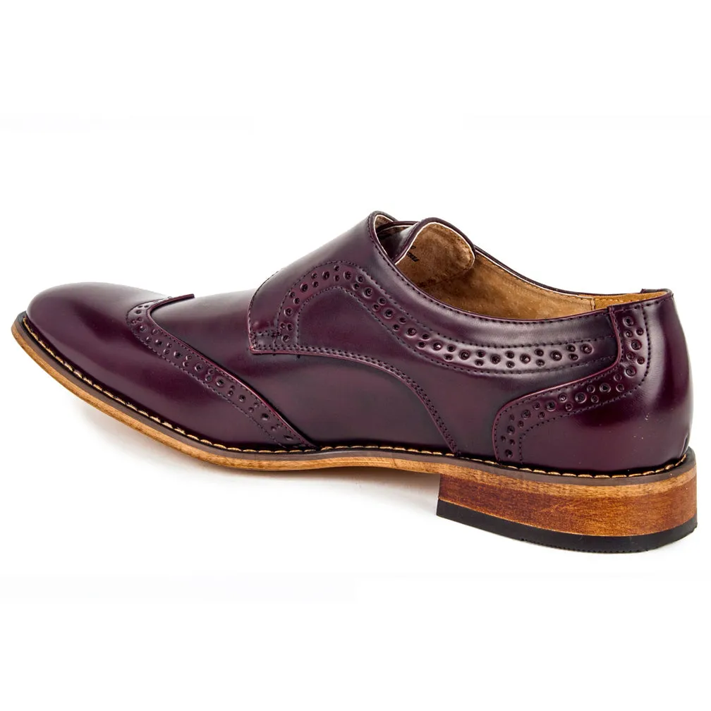 UV Signature Men's Monk Strap Wing-Tip Dress Shoes