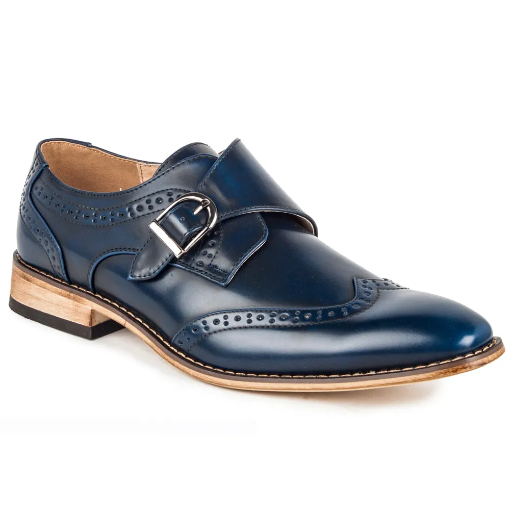 UV Signature Men's Monk Strap Wing-Tip Dress Shoes