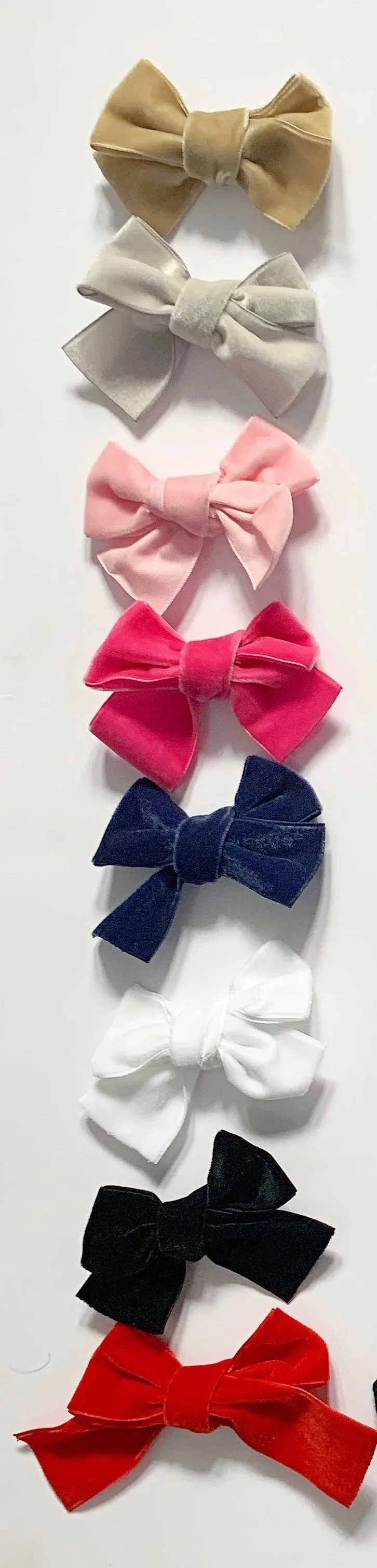 Velvet hair bows