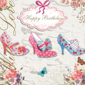 Vintage Shoes Happy Birthday